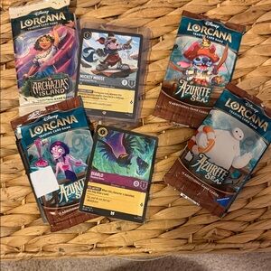 48 LORCANA cards - Azurite Sea & Archazia's Island - legendary & uncommon